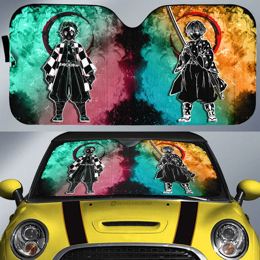 Tanjiro Zenitsu Car Sunshade Custom Car Accessories - Gearcarcover - 1