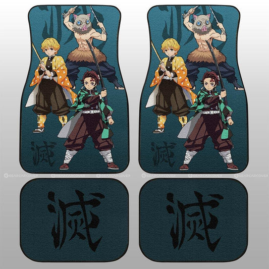 Tanjiro Zenitsu Inosuke Car Floor Mats Custom Car Accessories - Gearcarcover - 2