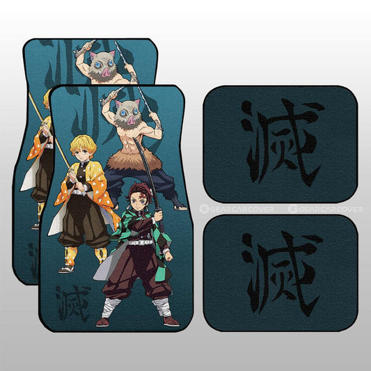 Tanjiro Zenitsu Inosuke Car Floor Mats Custom Car Accessories - Gearcarcover - 1