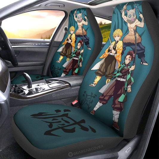 Tanjiro Zenitsu Inosuke Car Seat Covers Custom Car Accessories - Gearcarcover - 2