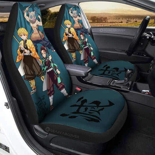 Tanjiro Zenitsu Inosuke Car Seat Covers Custom Car Accessories - Gearcarcover - 1