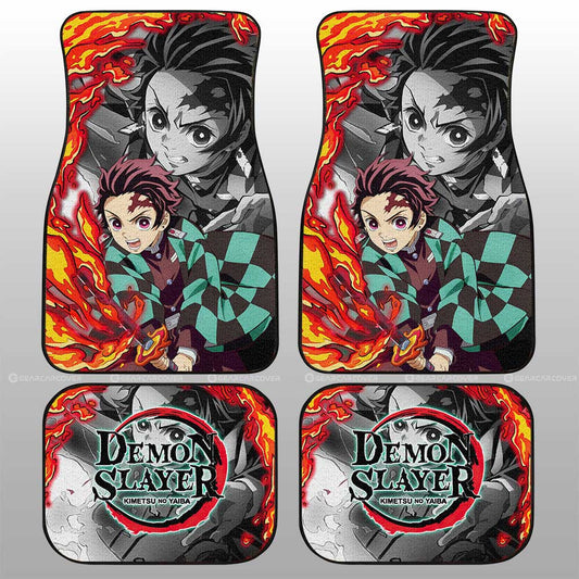 Tanjirou Kamado Car Floor Mats Custom Demon Slayer Anime Car Accessories - Gearcarcover - 1