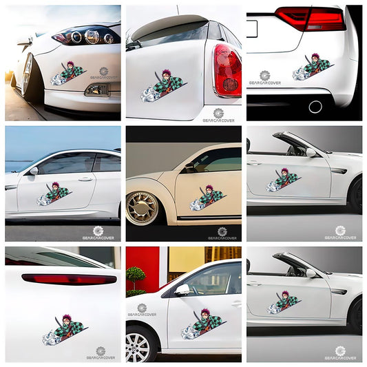 Tanjirou Kamado Car Sticker Custom My Car Is Slow Funny - Gearcarcover - 2