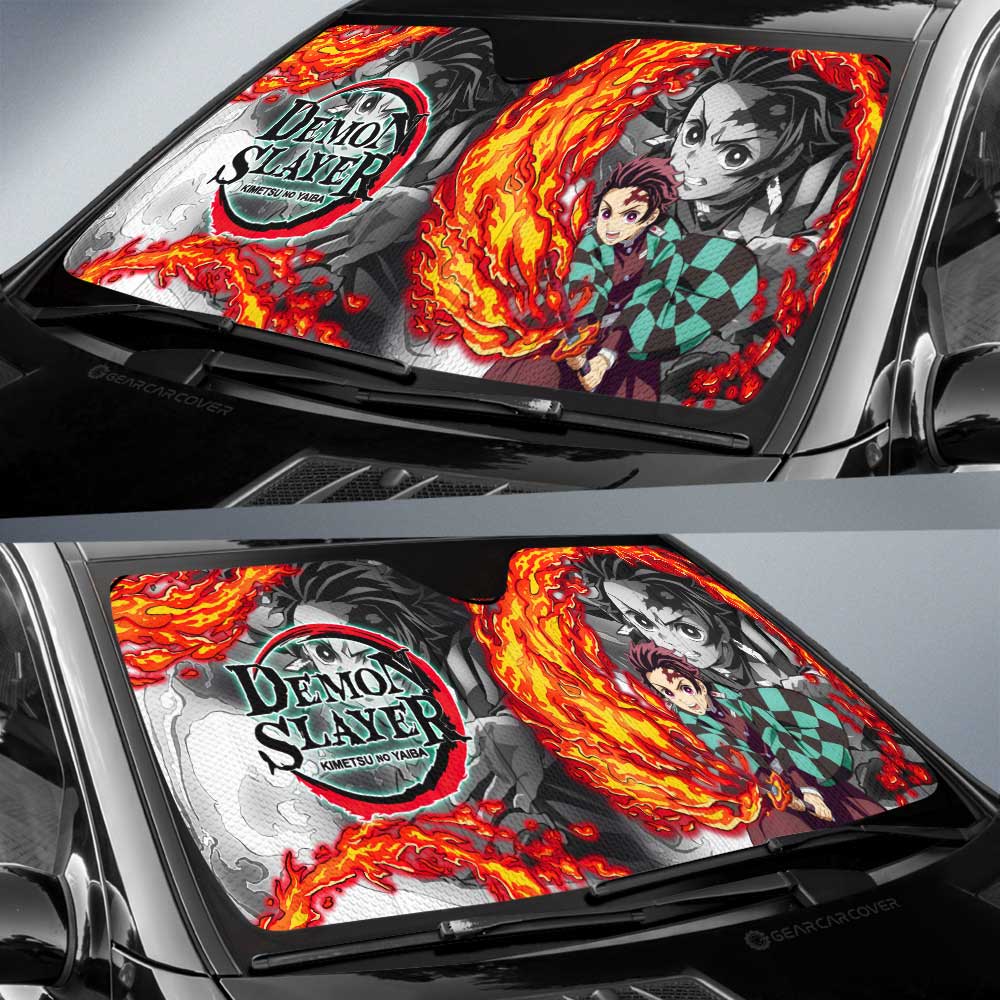 Tanjirou Kamado Car Sunshade Custom Demon Slayer Anime Car Accessories - Gearcarcover - 2