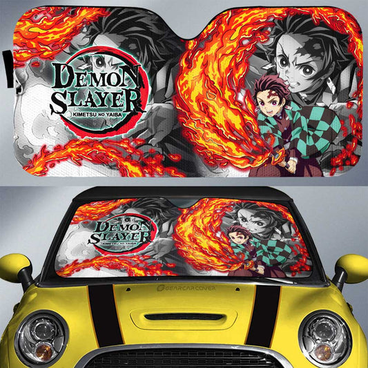 Tanjirou Kamado Car Sunshade Custom Demon Slayer Anime Car Accessories - Gearcarcover - 1