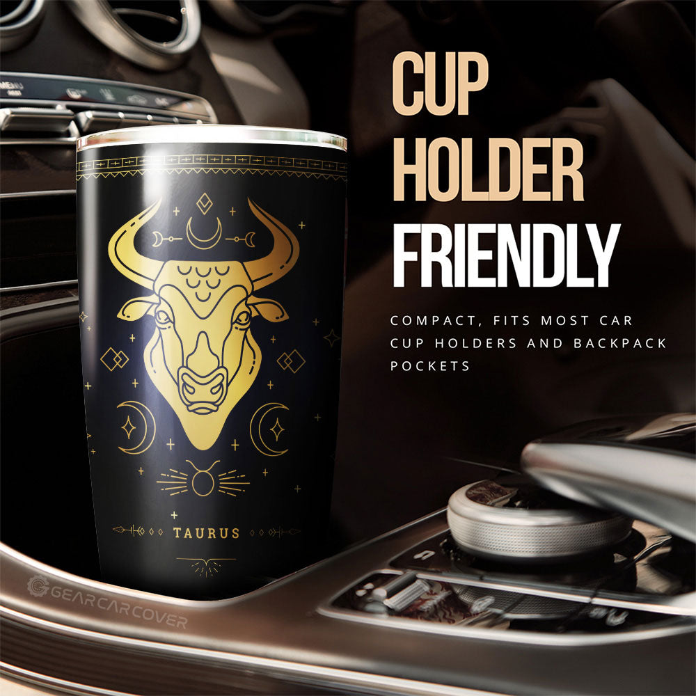 Taurus Tumbler Cup Custom Zodiac Car Interior Accessories - Gearcarcover - 2