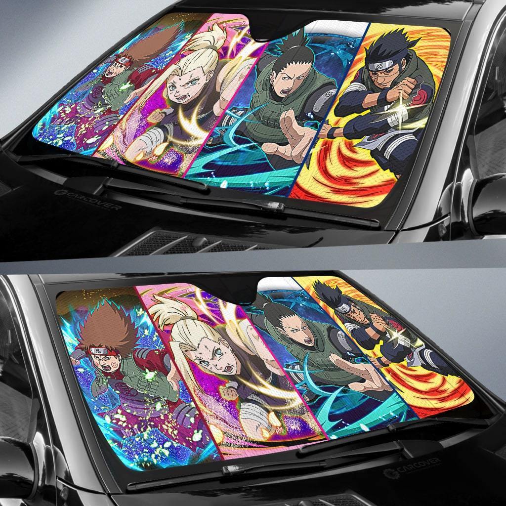 Team 10 Car Sunshade Custom Anime Car Accessories - Gearcarcover - 2