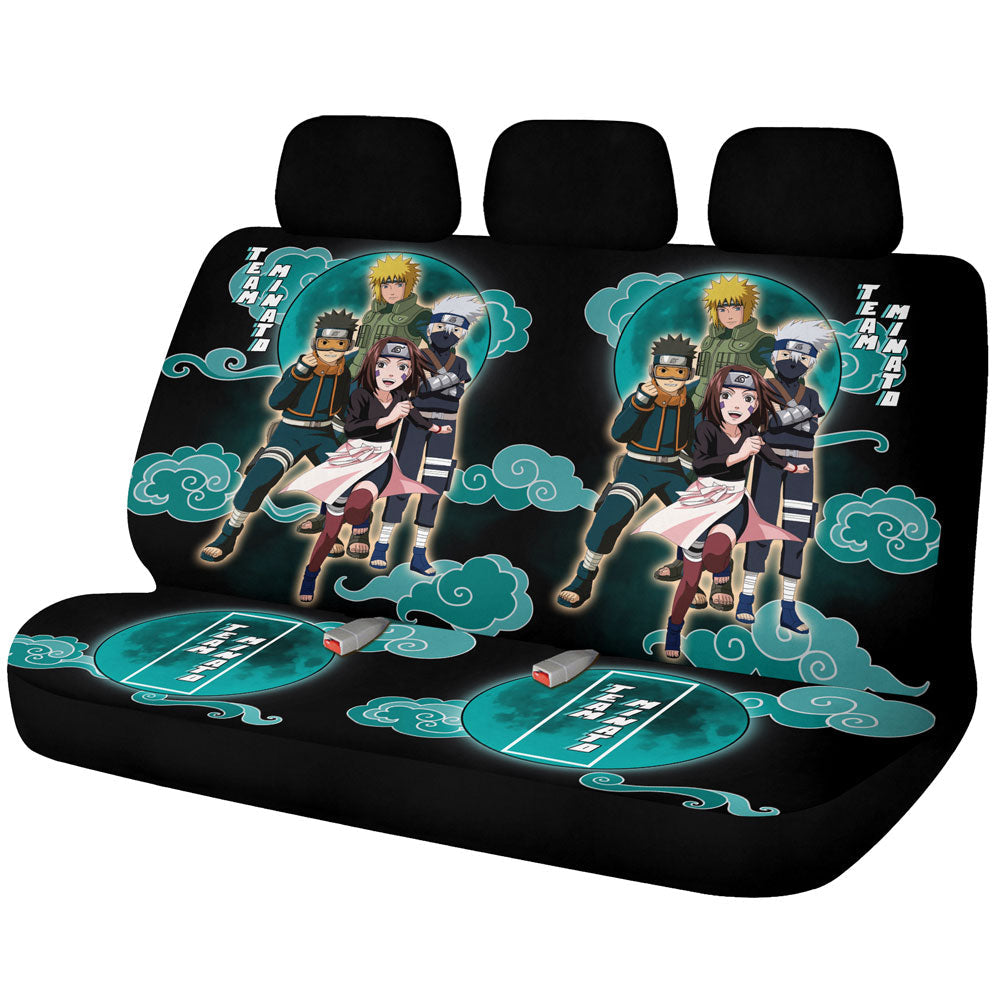 Team Minato Car Back Seat Covers Custom Anime - Gearcarcover - 1