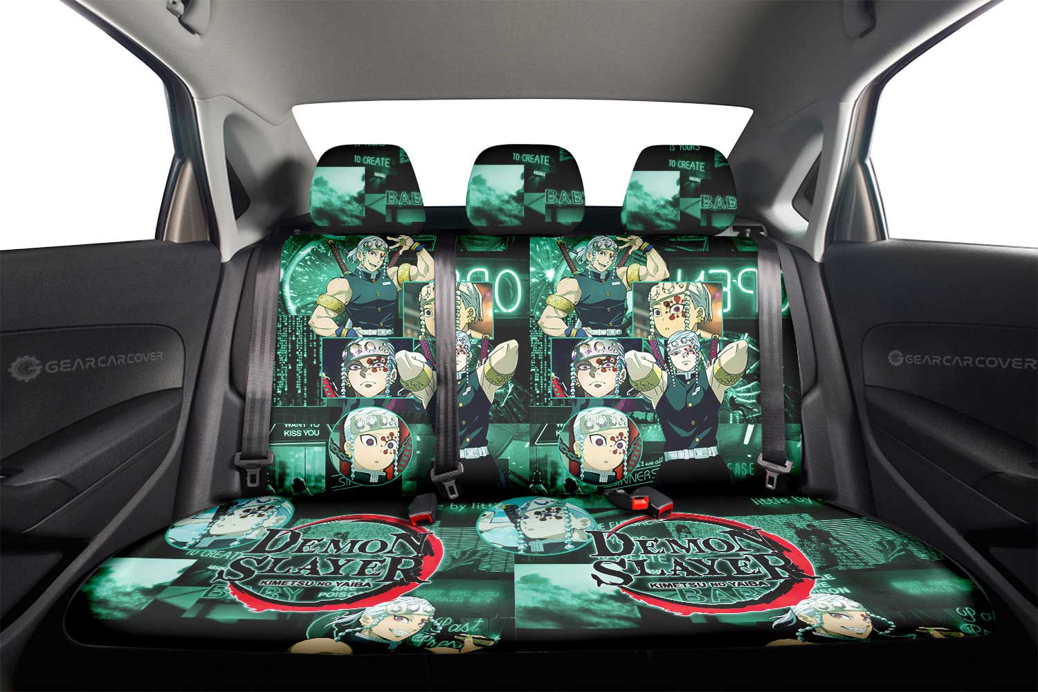 Tengen Uzui Car Back Seat Cover Custom - Gearcarcover - 2