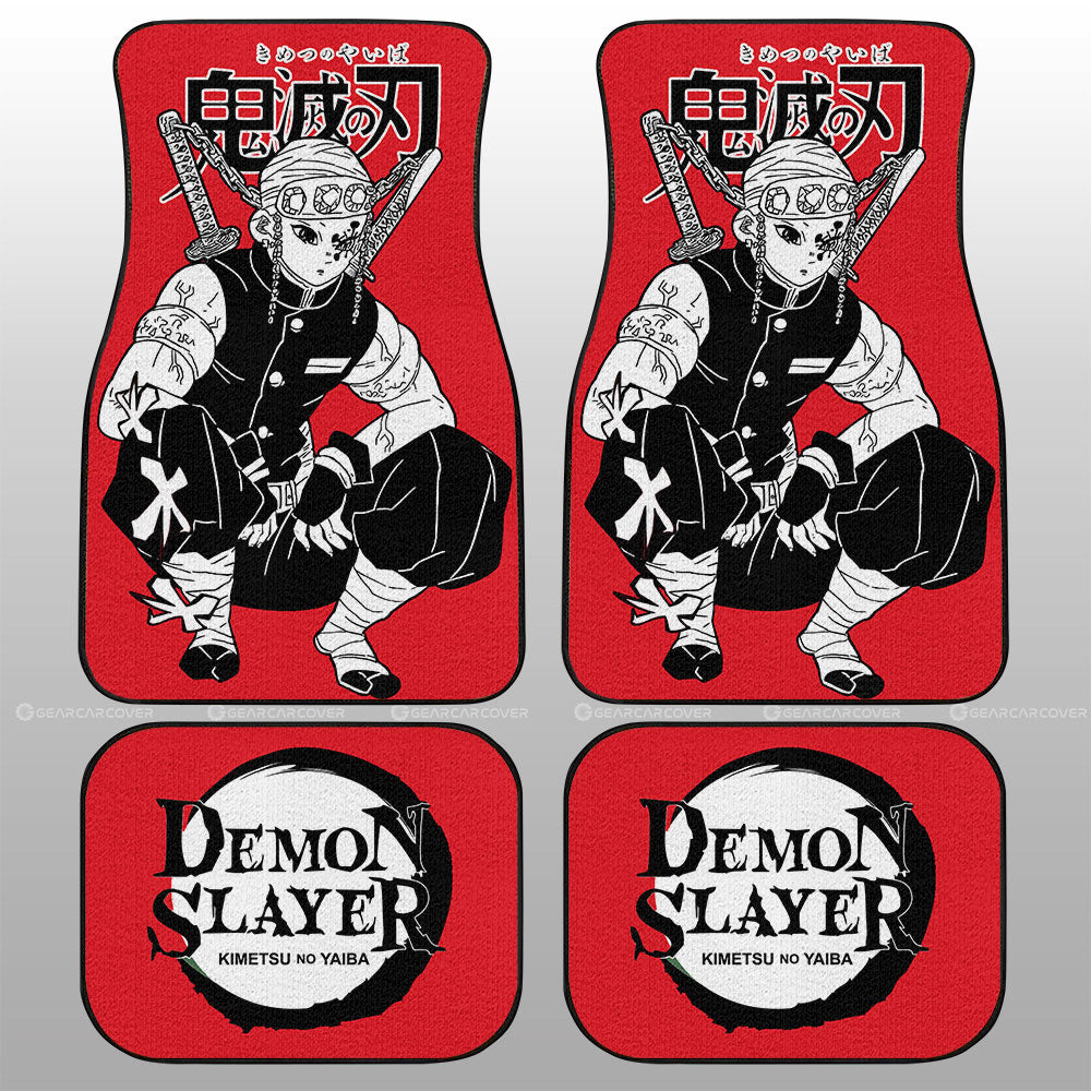 Tengen Uzui Car Floor Mats Custom Demon Slayer Anime Car Accessories Manga Style For Fans - Gearcarcover - 2