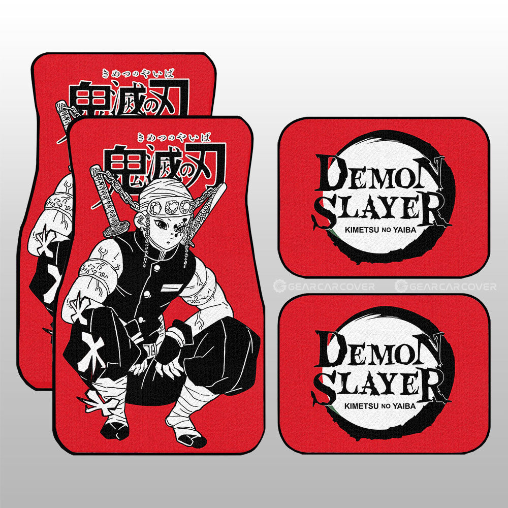 Tengen Uzui Car Floor Mats Custom Demon Slayer Anime Car Accessories Manga Style For Fans - Gearcarcover - 1