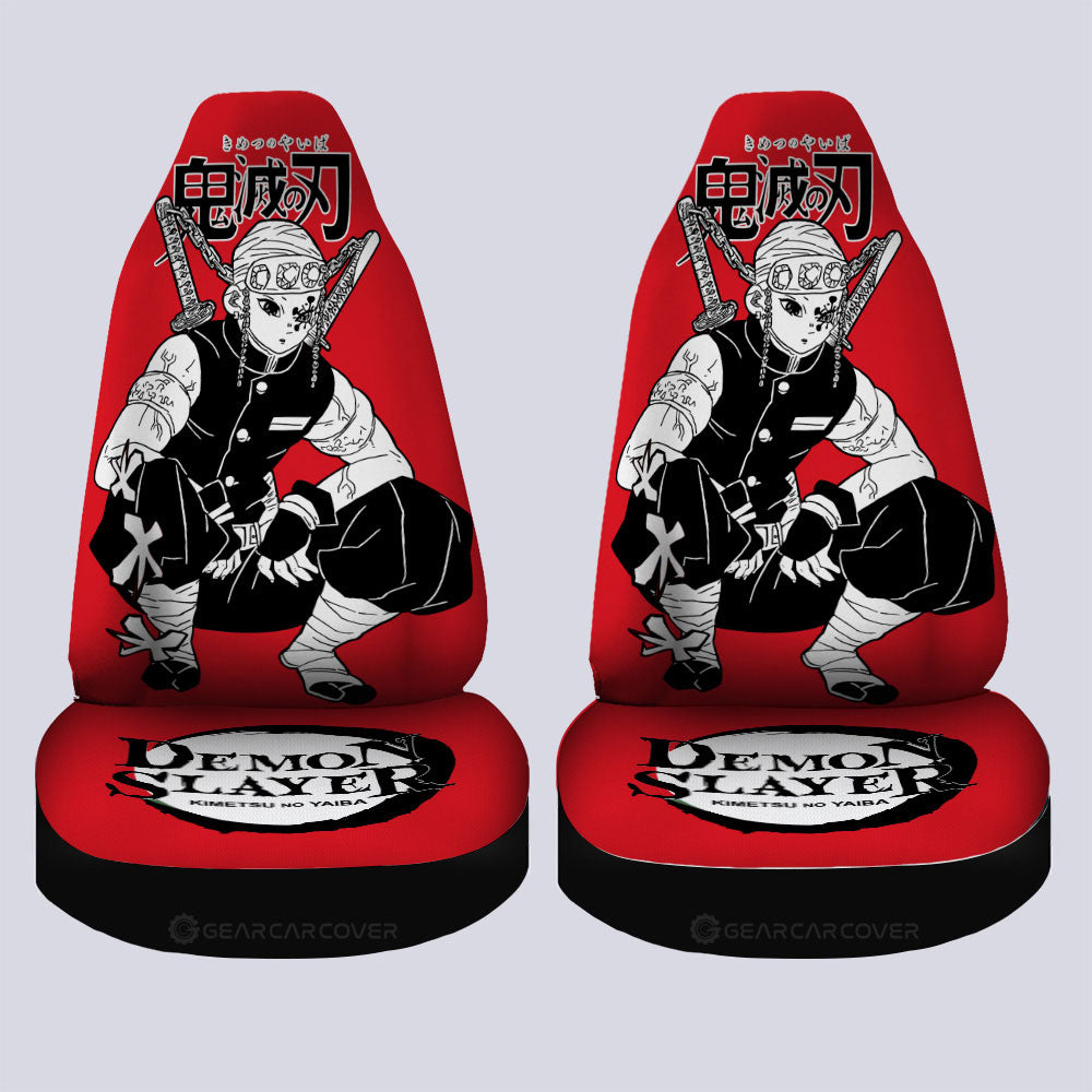 Tengen Uzui Car Seat Covers Custom Demon Slayer Anime Car Accessories Manga Style For Fans - Gearcarcover - 4