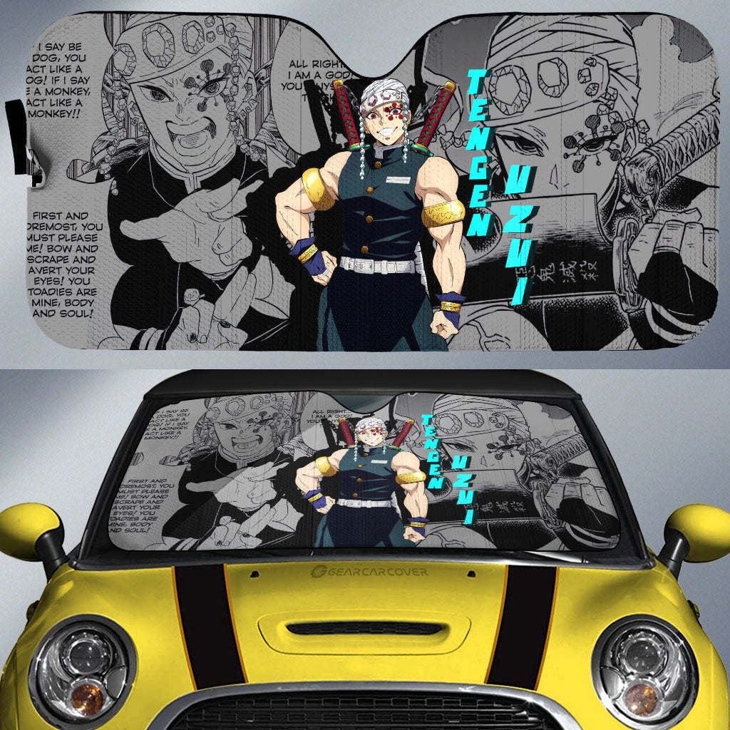 Tengen Uzui Car Sunshade Custom Mix Mangas - Gearcarcover - 1