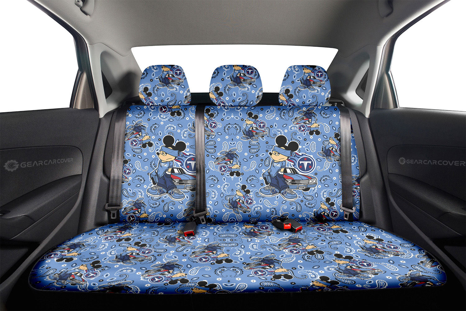 Tennessee Titans Car Back Seat Covers Cartoon Theme Collection - Gearcarcover - 2