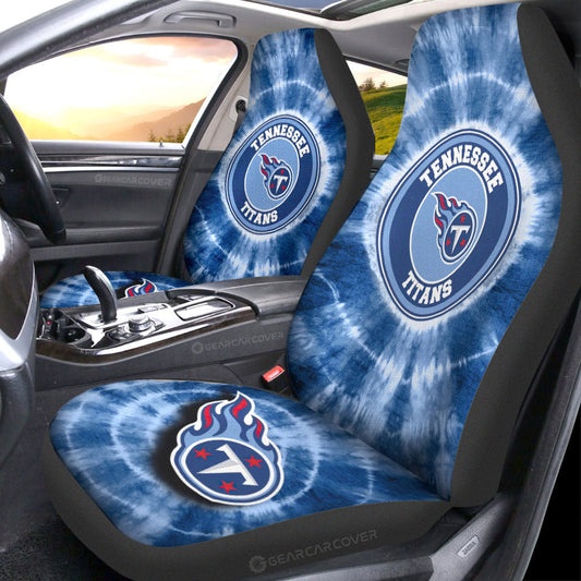 Tennessee Titans Car Seat Covers Custom Tie Dye Car Accessories - Gearcarcover - 1