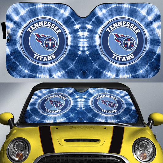 Tennessee Titans Car Sunshade Custom Tie Dye Car Accessories - Gearcarcover - 2