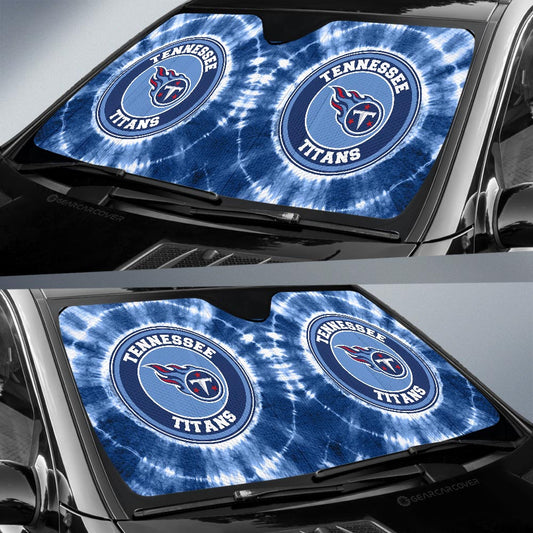 Tennessee Titans Car Sunshade Custom Tie Dye Car Accessories - Gearcarcover - 1