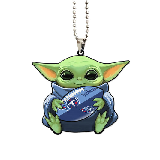 Tennessee Titans Ornament Baby Yoda Car Accessories - Gearcarcover - 1