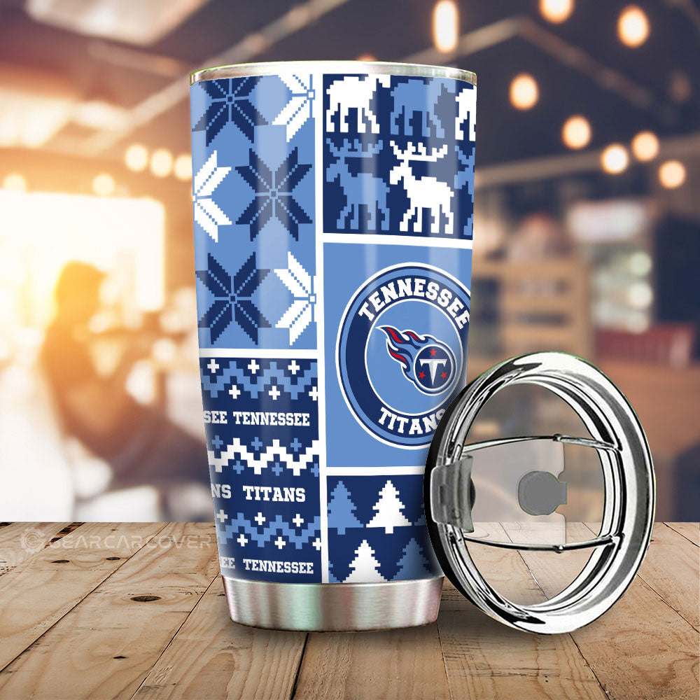 Tennessee Titans Tumbler Cup Custom Ugly Style Car Accessories - Gearcarcover - 1