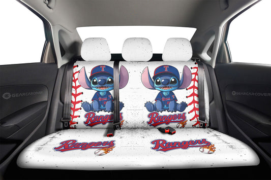 Texas Rangers Car Back Seat Covers Stitch Theme Collection - Gearcarcover - 2