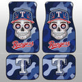 Texas Rangers Car Floor Mats Skull Theme Collection - Gearcarcover - 1