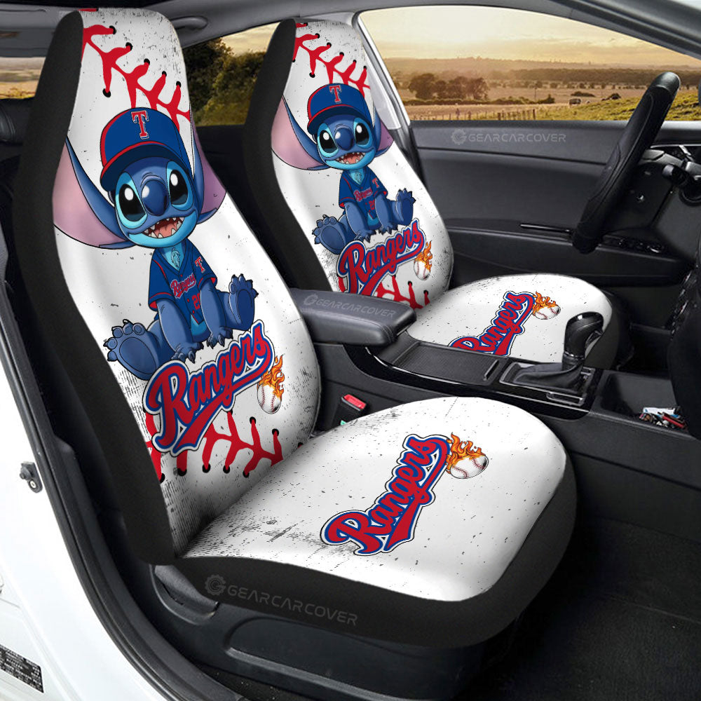 Texas Rangers Car Seat Covers Stitch Theme Collection - Gearcarcover - 2