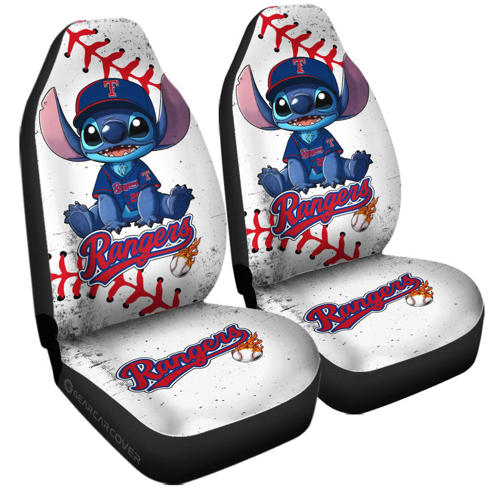 Texas Rangers Car Seat Covers Stitch Theme Collection - Gearcarcover - 3