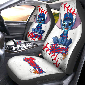 Texas Rangers Car Seat Covers Stitch Theme Collection - Gearcarcover - 1