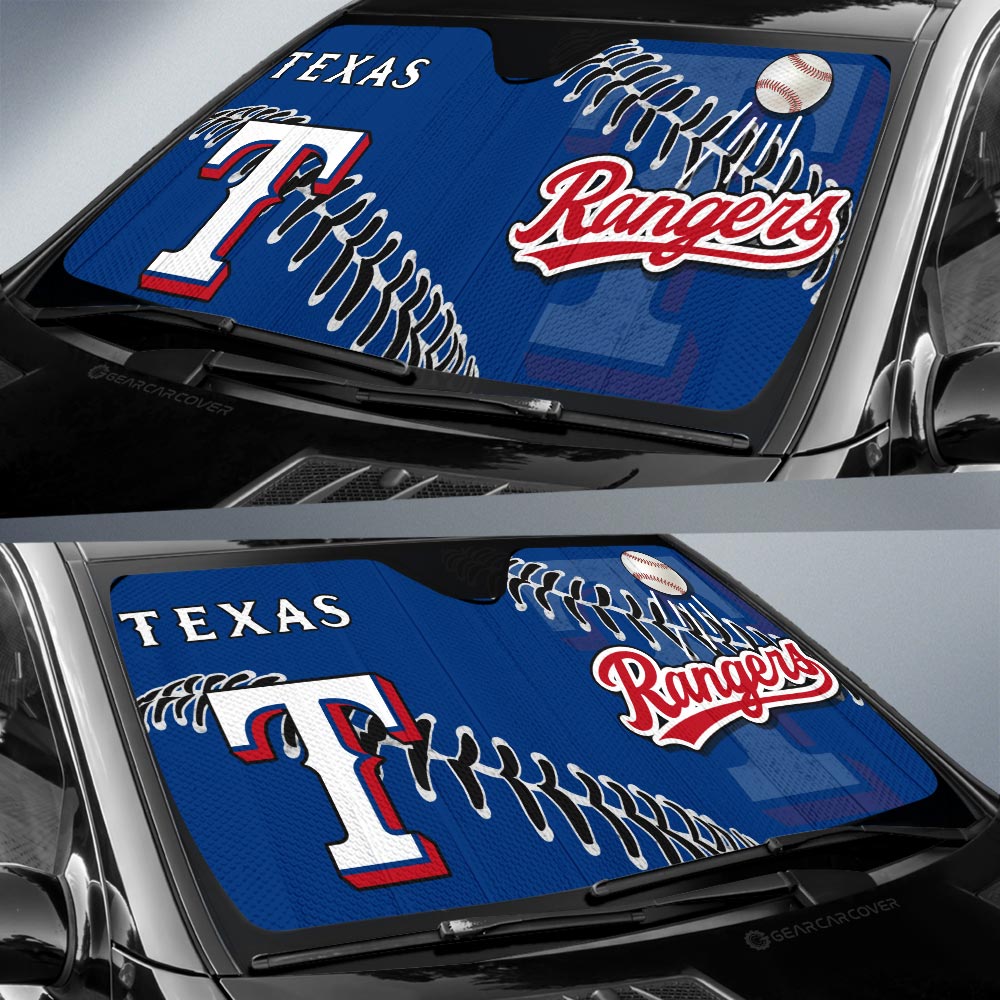 Texas Rangers Car Sunshade Custom Car Accessories - Gearcarcover - 2