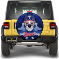 Texas Rangers Spare Tire Covers Camera Hole Skull Theme Collection - Gearcarcover - 1