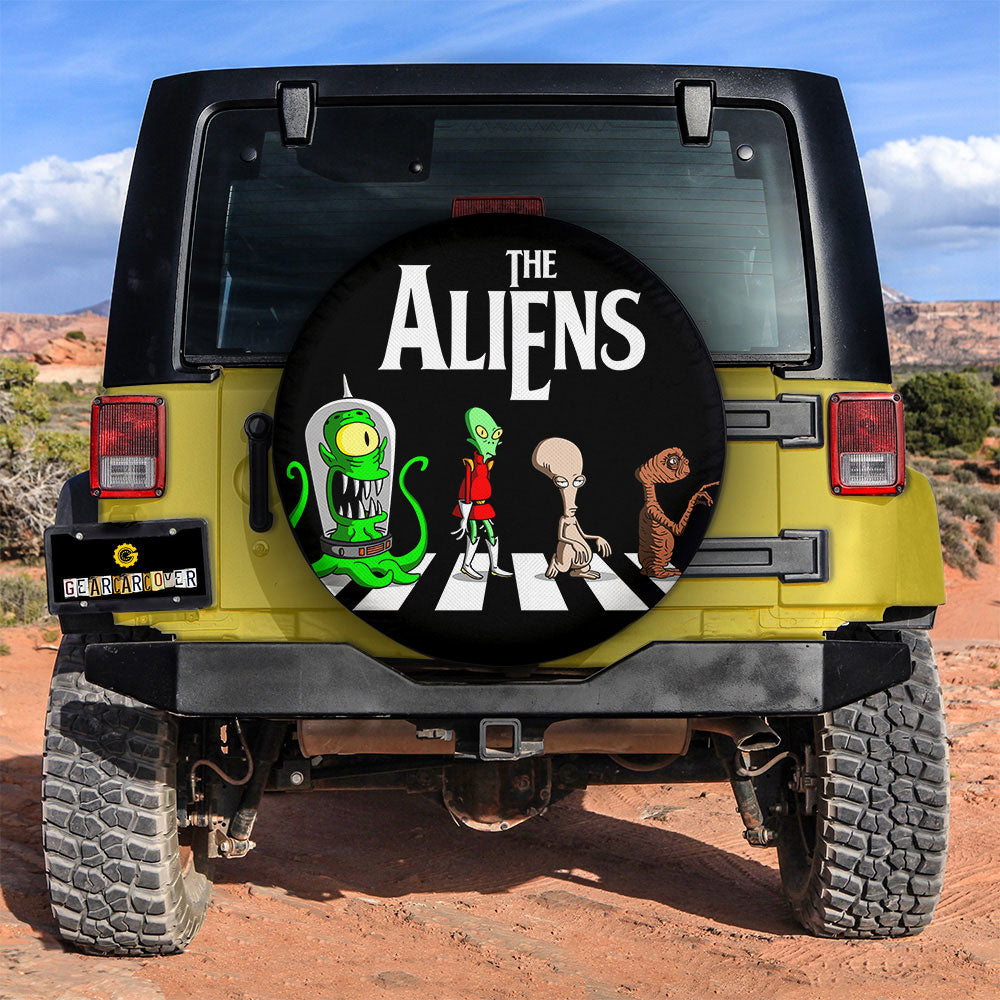 The Aliens Crosswalk Spare Tire Covers Custom Car Accessories - Gearcarcover - 2