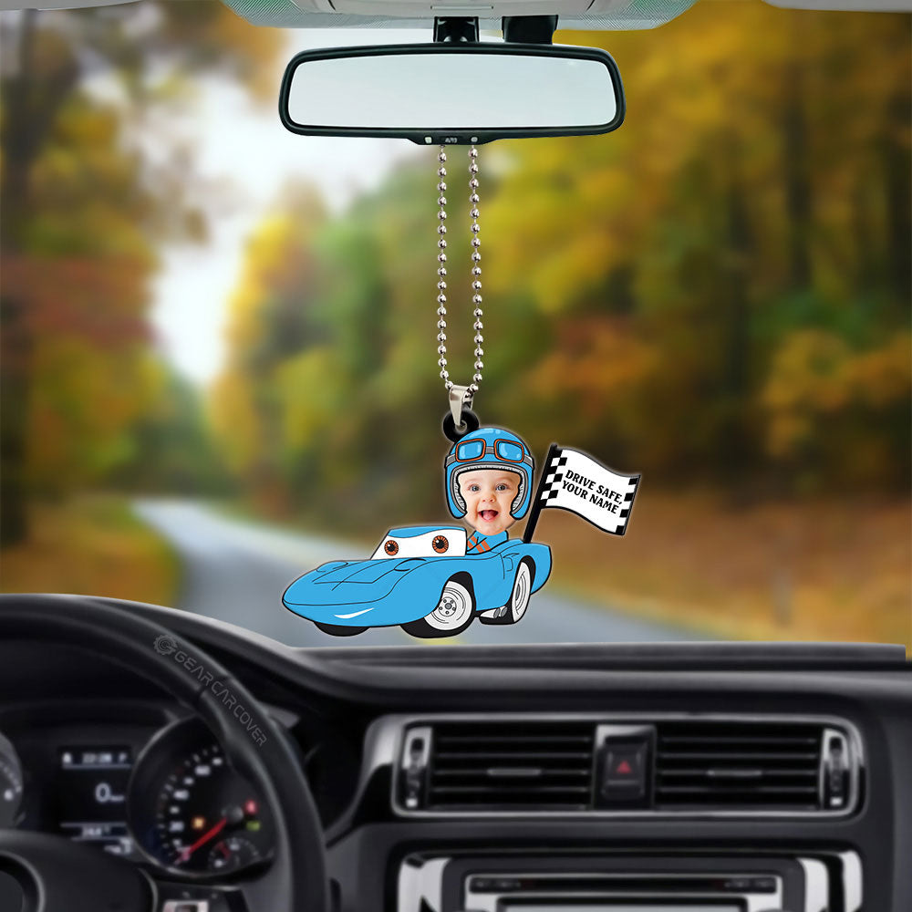The King Strip Weathers Ornament Personalized Baby With Helmet Collection - Gearcarcover - 3