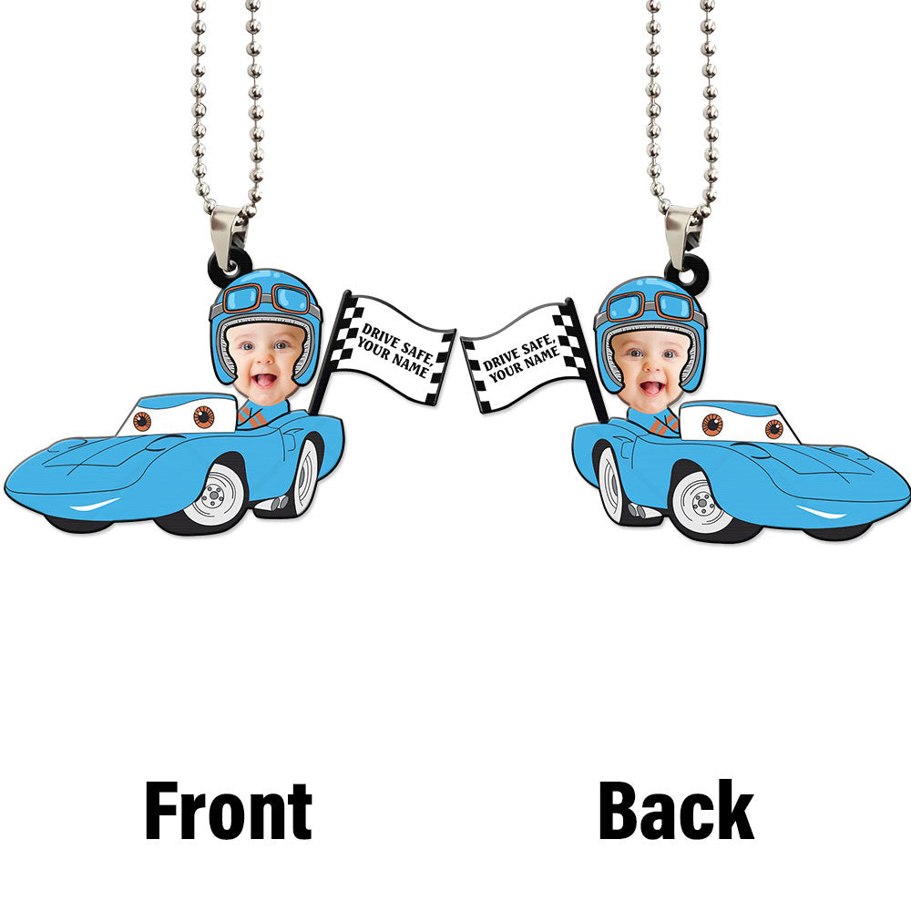 The King Strip Weathers Ornament Personalized Baby With Helmet Collection - Gearcarcover - 4