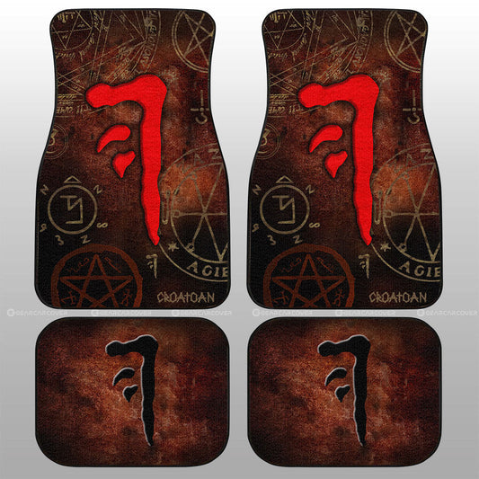 The Mark of Cain Car Floor Mats Custom Supernatural Car Accessories - Gearcarcover - 1