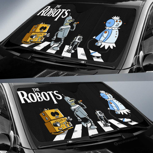 The Robots Crosswalk Car Sunshade Custom Car Accessories - Gearcarcover - 2