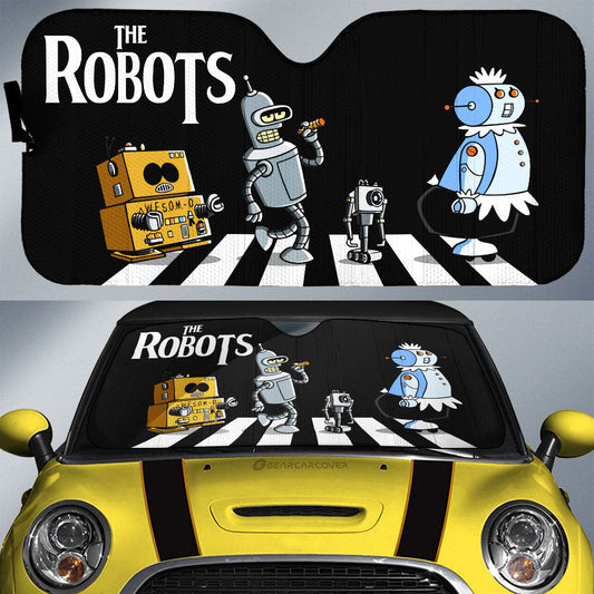 The Robots Crosswalk Car Sunshade Custom Car Accessories - Gearcarcover - 1