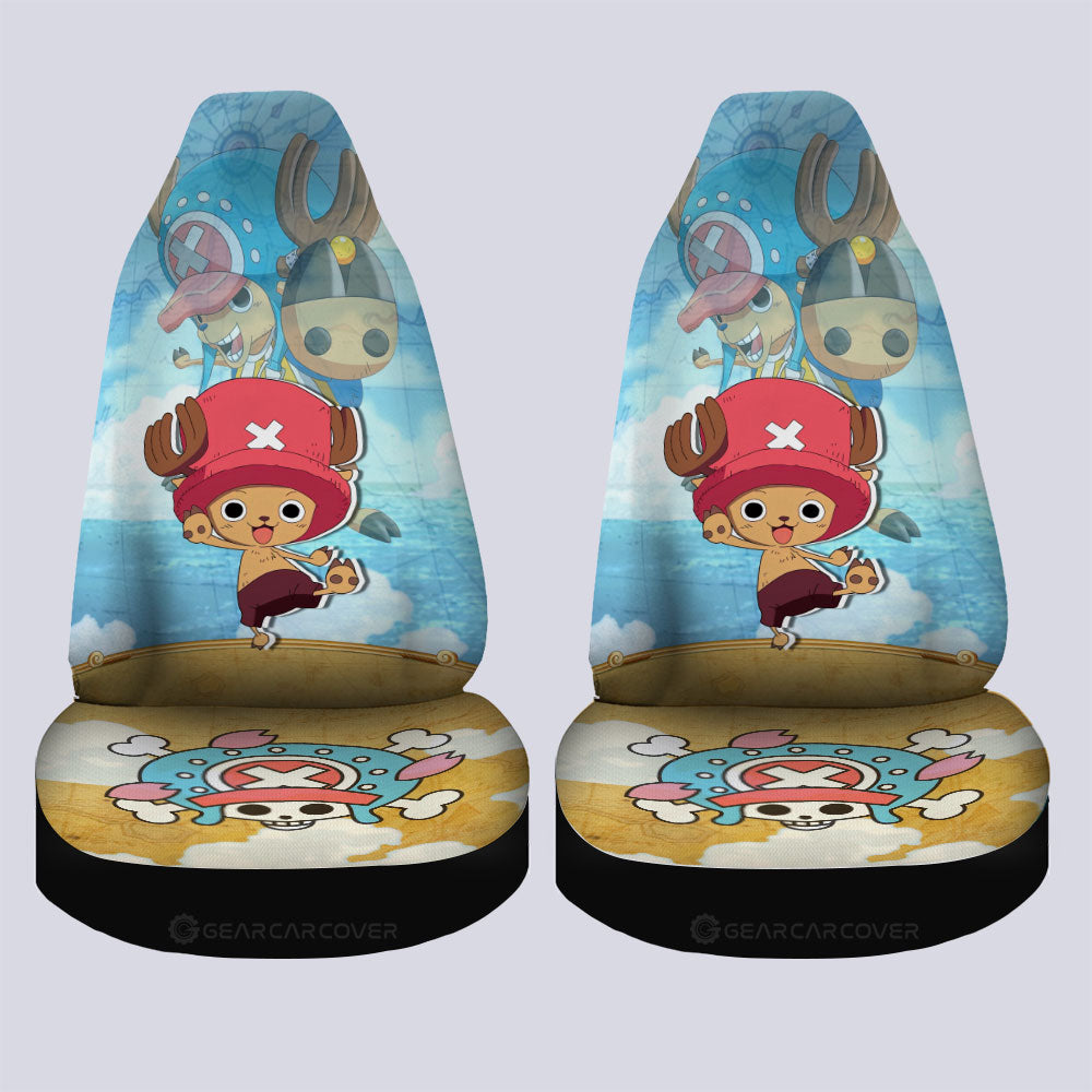 Tony Tony Chopper Car Seat Covers Custom One Piece Map Anime Car Accessories - Gearcarcover - 4