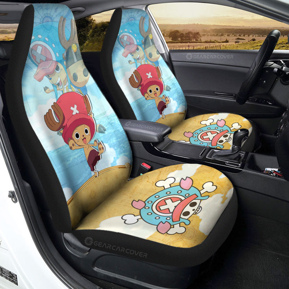 Tony Tony Chopper Car Seat Covers Custom One Piece Map Anime Car Accessories - Gearcarcover - 1