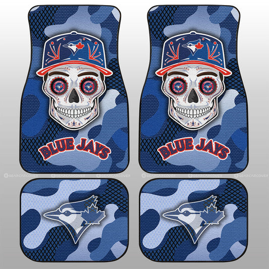 Toronto Blue Jays Car Floor Mats Skull Theme Collection - Gearcarcover - 1