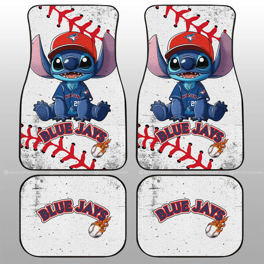 Toronto Blue Jays Car Floor Mats Stitch Theme Collection - Gearcarcover - 1
