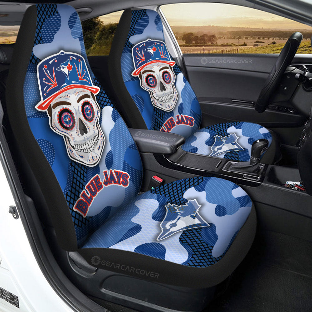 Toronto Blue Jays Car Seat Covers Skull Theme Collection - Gearcarcover - 2