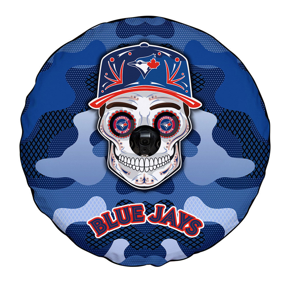 Toronto Blue Jays Spare Tire Covers Camera Hole Skull Theme Collection - Gearcarcover - 4