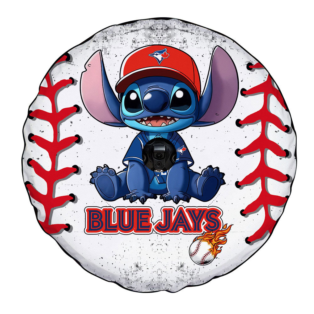 Toronto Blue Jays Spare Tire Covers Camera Hole Stitch Theme Collection - Gearcarcover - 4