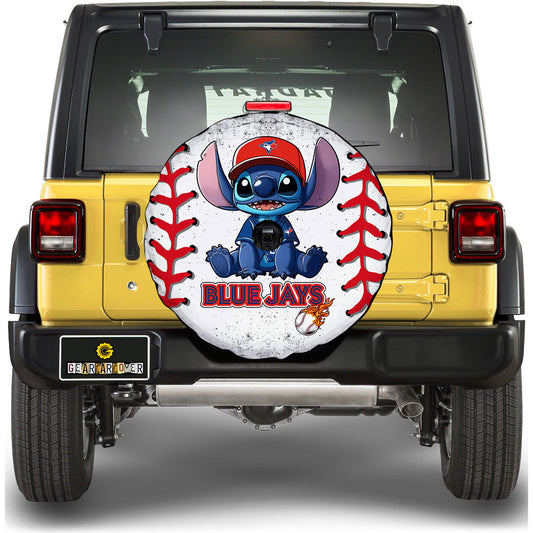 Toronto Blue Jays Spare Tire Covers Camera Hole Stitch Theme Collection - Gearcarcover - 1