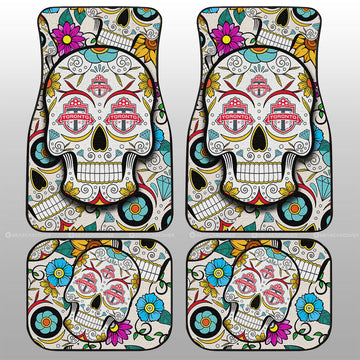 Toronto FC Car Floor Mats Custom Sugar Skull Car Accessories - Gearcarcover - 1