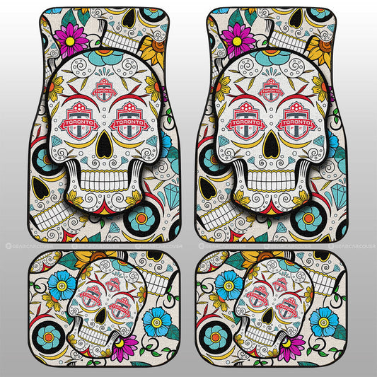 Toronto FC Car Floor Mats Custom Sugar Skull Car Accessories - Gearcarcover - 1