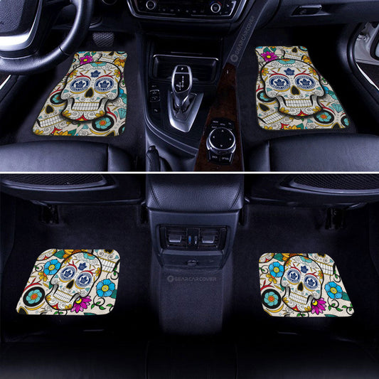 Toronto Maple Leafs Car Floor Mats Custom Sugar Skull Car Accessories - Gearcarcover - 2