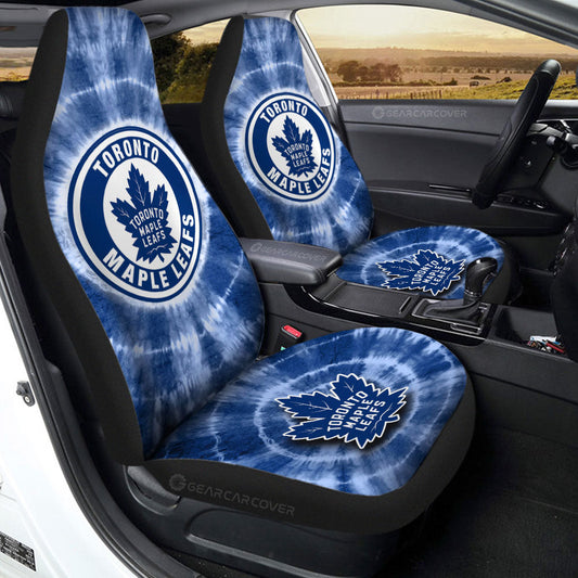 Toronto Maple Leafs Car Seat Covers Custom Tie Dye Car Accessories - Gearcarcover - 2