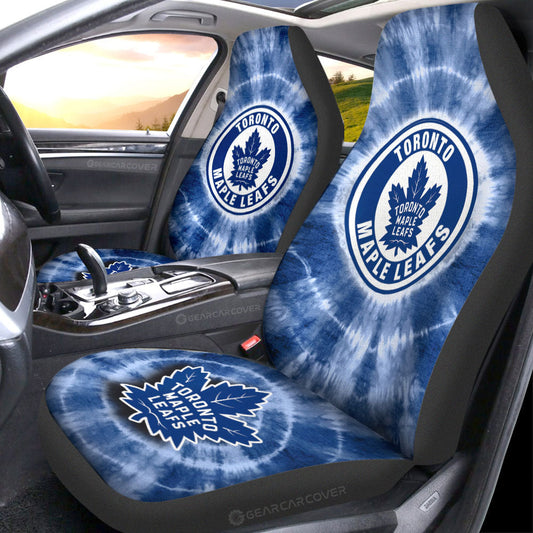 Toronto Maple Leafs Car Seat Covers Custom Tie Dye Car Accessories - Gearcarcover - 1