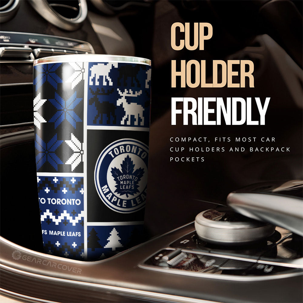 Toronto Maple Leafs Tumbler Cup Custom Ugly Style Car Accessories - Gearcarcover - 3